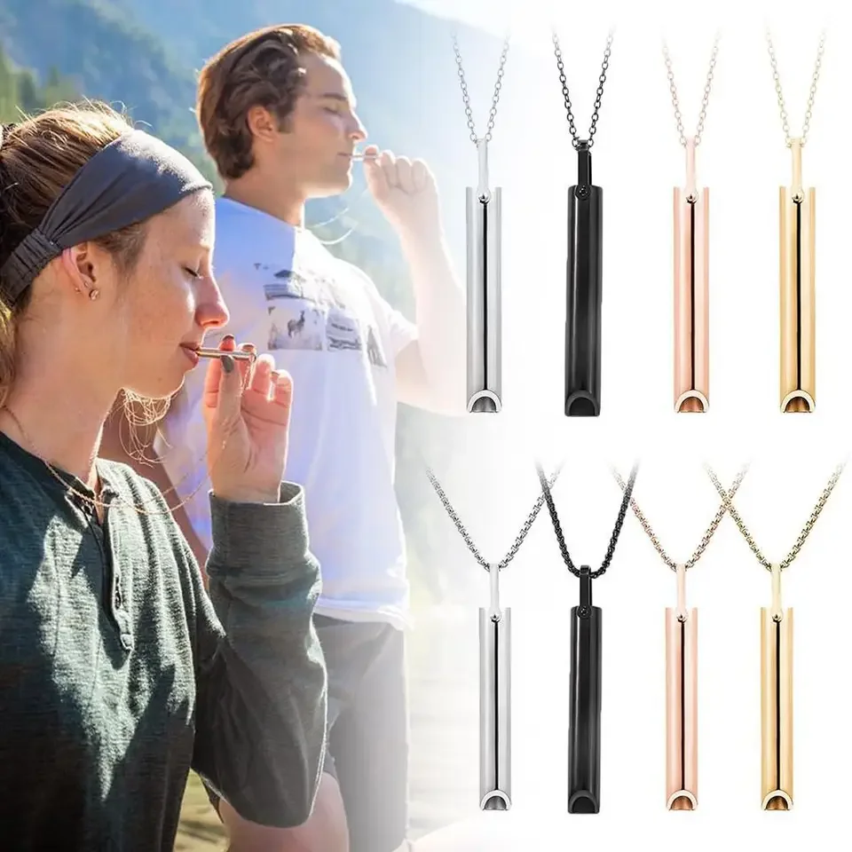 Vaping Goods - Paslanmaz Çelik Düdük Kolye Anksiyete Giderici