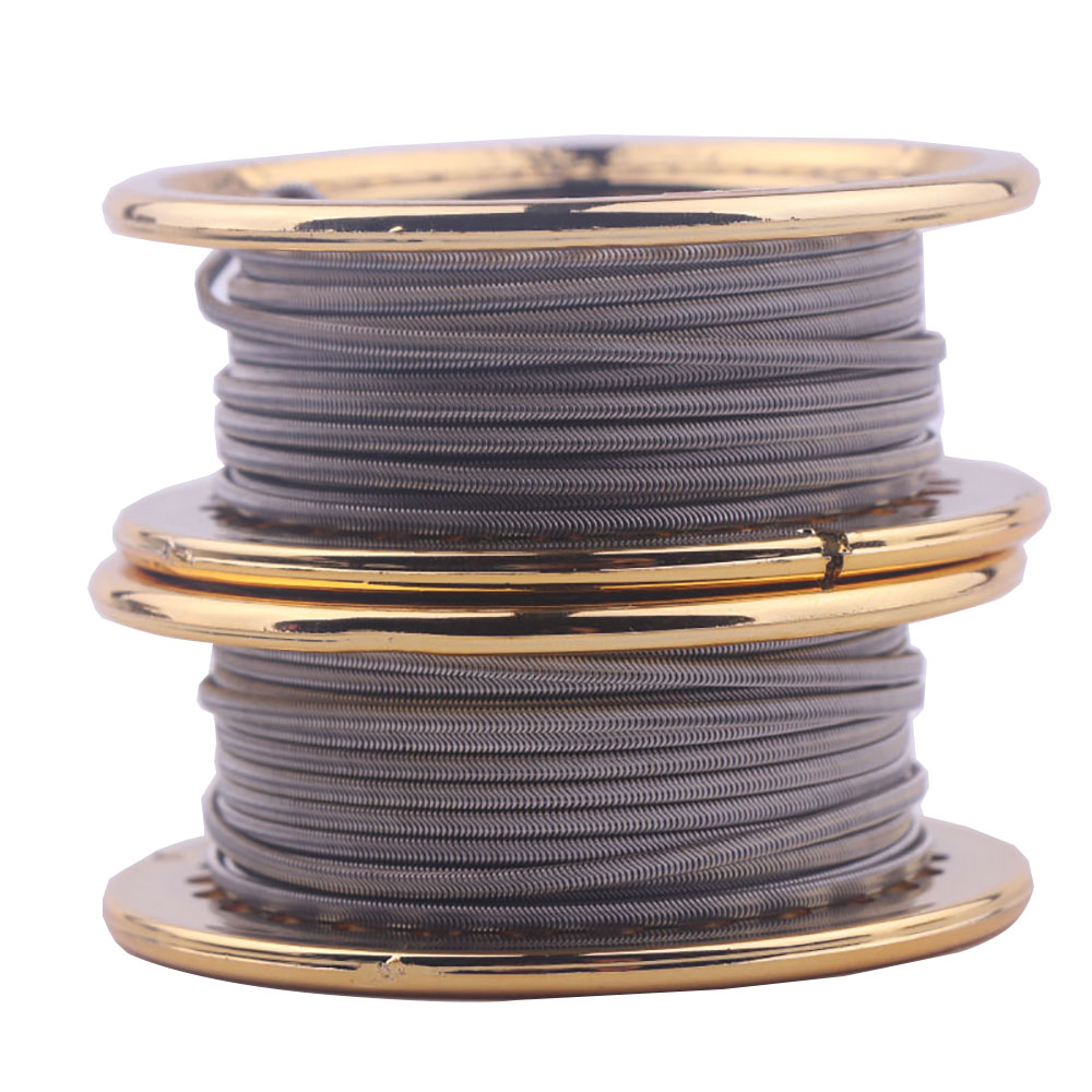 Clapton Wire Pre Built - XFKM 5M/rulo NI80/A1/SS316L Alien v2 tel