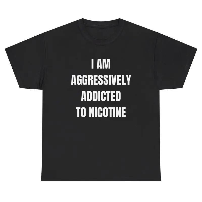Vaping Addict - Nikotine Aşırı Bağımlıyım Tişört Komik Elektronik