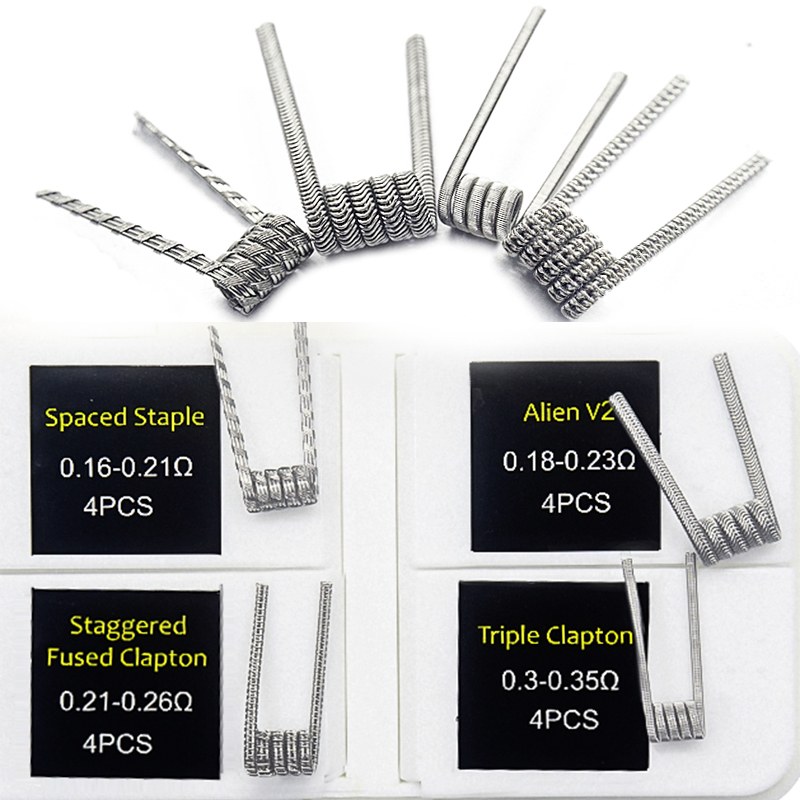 Clapton Wire Pre Built - 16 adet NI80 Sigortalı Clapton Prebuilt