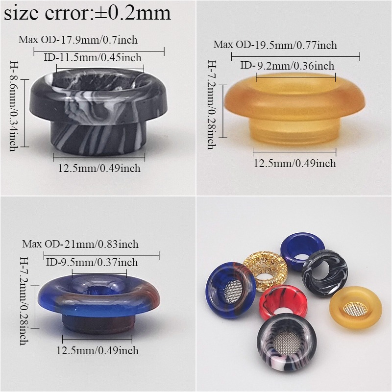 1 adet 810 kısa stil reçine da - Drip Tip Resin incelemesi ve fiyatı